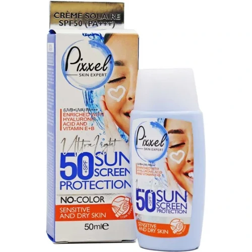 کرم ضد آفتاب پیکسل پوست خشک و حساس 50 میل SPF50 بدون رنگ